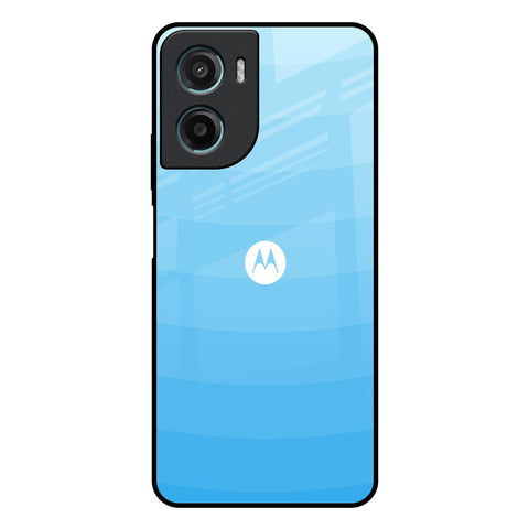 Wavy Blue Pattern Motorola G05 Glass Back Cover Online