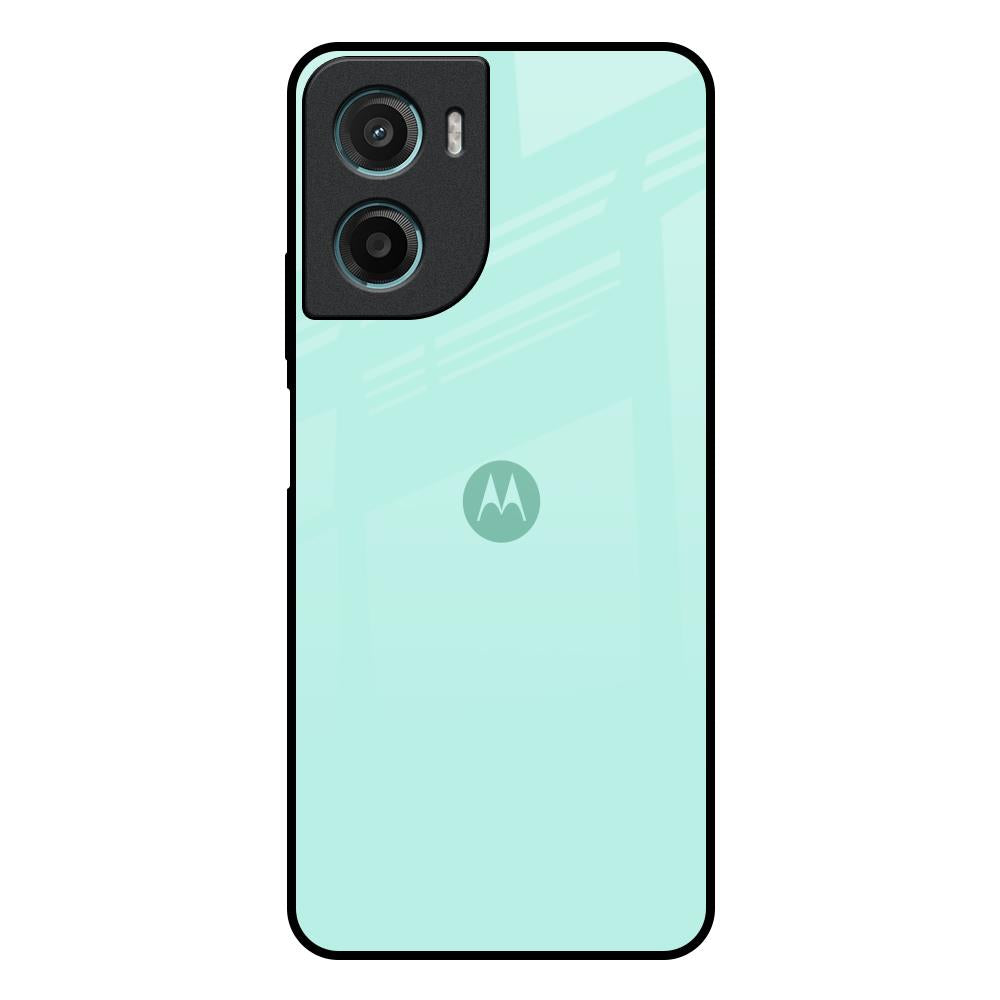 Teal Motorola G05 Glass Back Cover Online