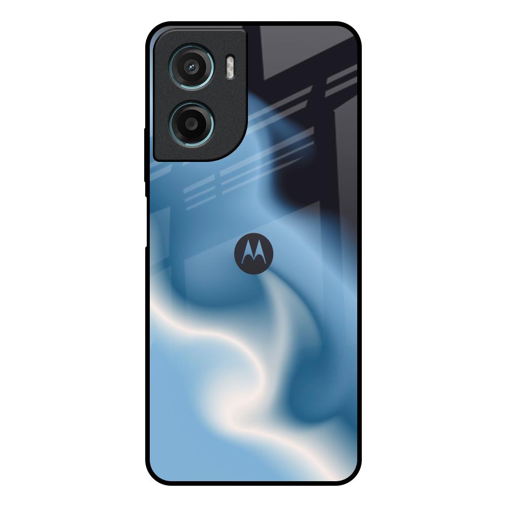 Blue Waves Motorola G05 Glass Back Cover Online