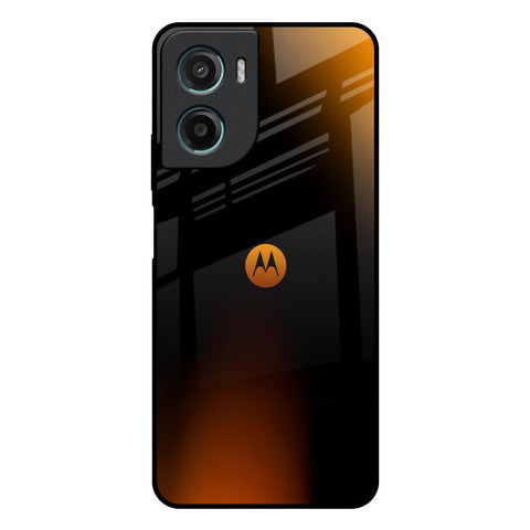Orange Black Fusion Motorola G05 Glass Back Cover Online
