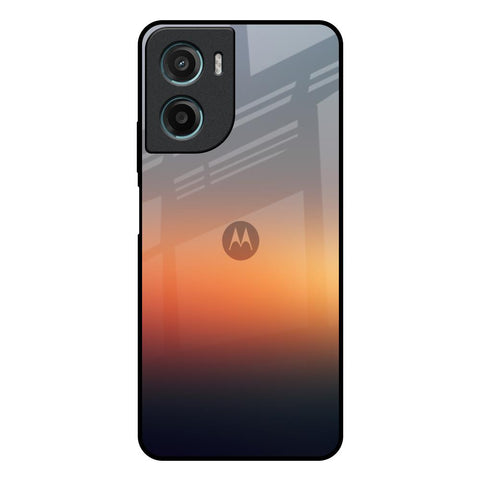 Aesthetic Orange Motorola G05 Glass Back Cover Online