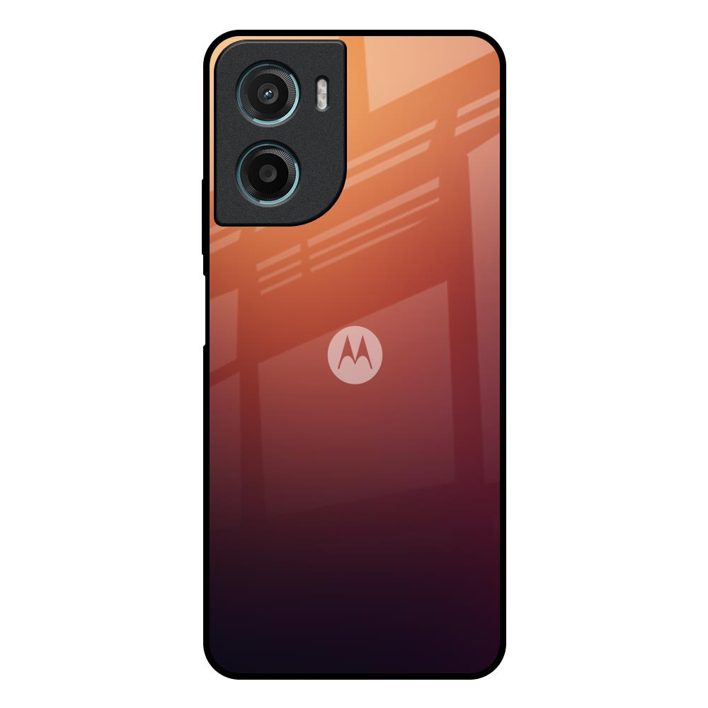Sunset Background Motorola G05 Glass Back Cover Online