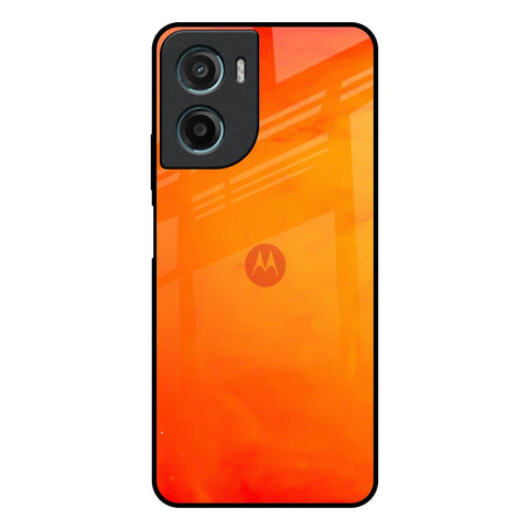 Tangy Orange Motorola G05 Glass Back Cover Online