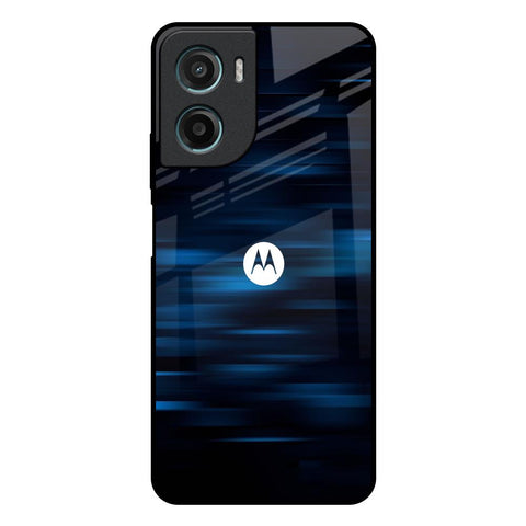 Blue Rough Abstract Motorola G05 Glass Back Cover Online