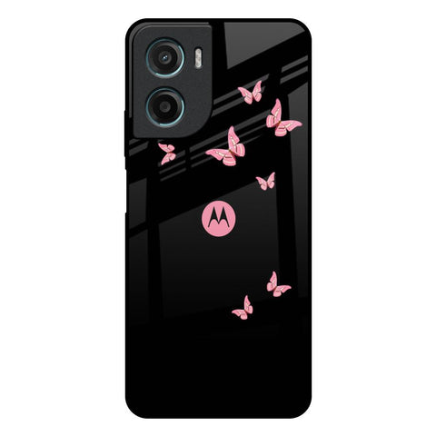 Fly Butterfly Motorola G05 Glass Back Cover Online