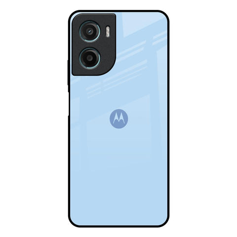 Pastel Sky Blue Motorola G05 Glass Back Cover Online