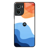 Wavy Color Pattern Motorola G05 Glass Back Cover Online