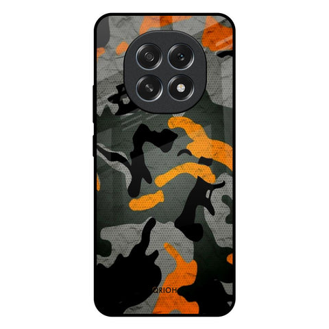 Camouflage Orange Oppo F29 5G Glass Back Cover Online