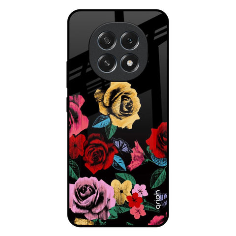 Floral Decorative Oppo F29 5G Glass Back Cover Online