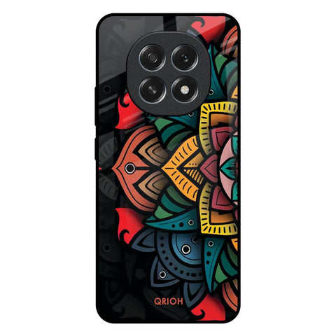 Retro Gorgeous Flower Oppo F29 5G Glass Back Cover Online