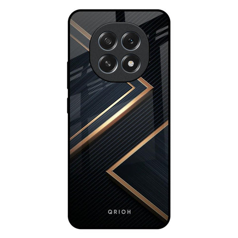 Sleek Golden & Navy Oppo F29 5G Glass Back Cover Online