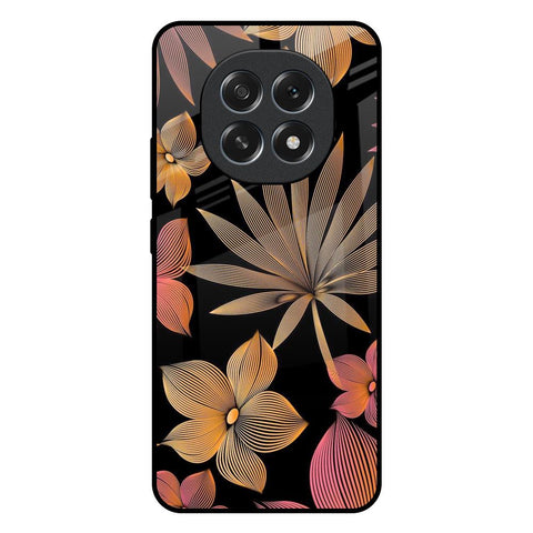 Lines Pattern Flowers Oppo F29 5G Glass Back Cover Online