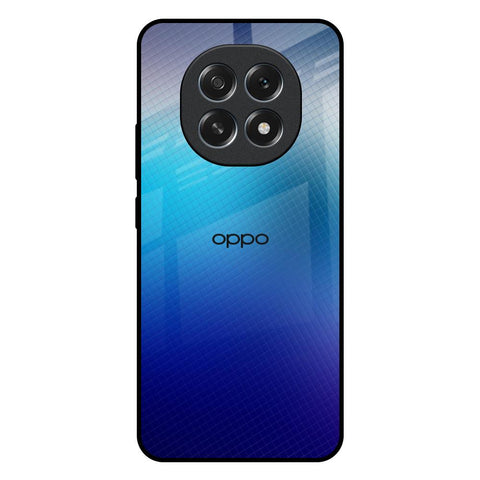 Blue Rhombus Pattern Oppo F29 5G Glass Back Cover Online