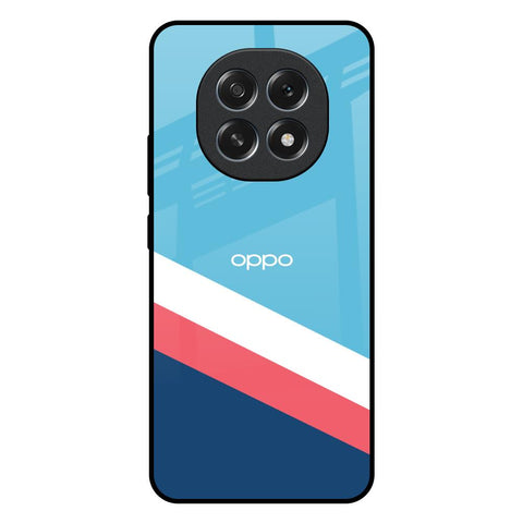 Pink & White Stripes Oppo F29 5G Glass Back Cover Online