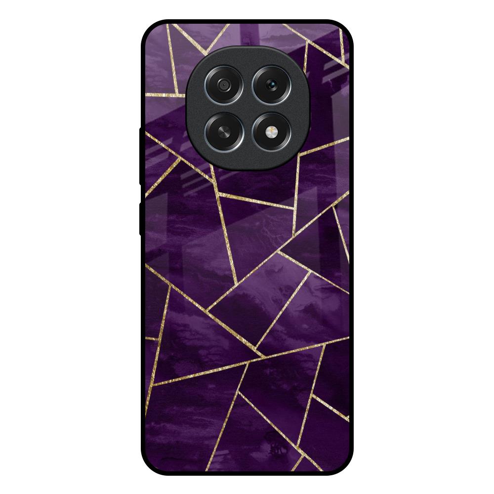 Geometric Purple Oppo F29 Pro 5G Glass Back Cover Online