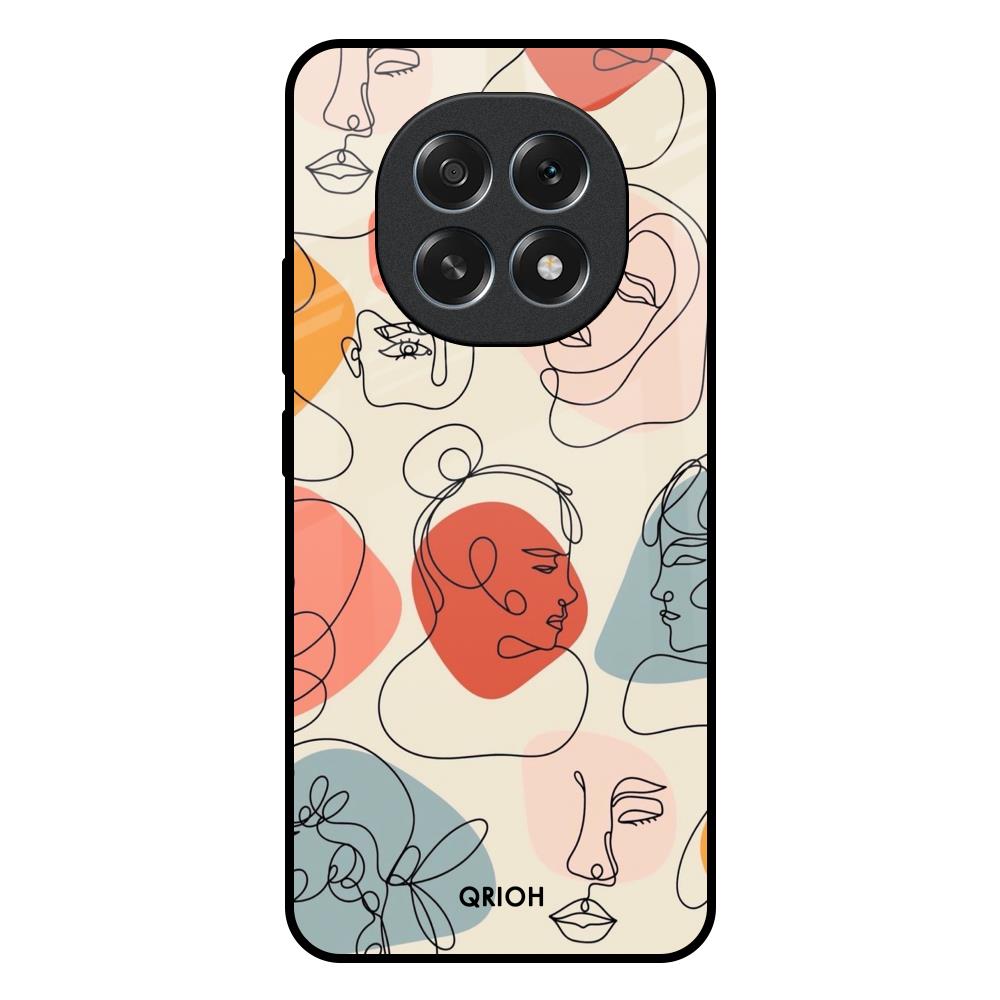 Abstract Faces Oppo F29 Pro 5G Glass Back Cover Online