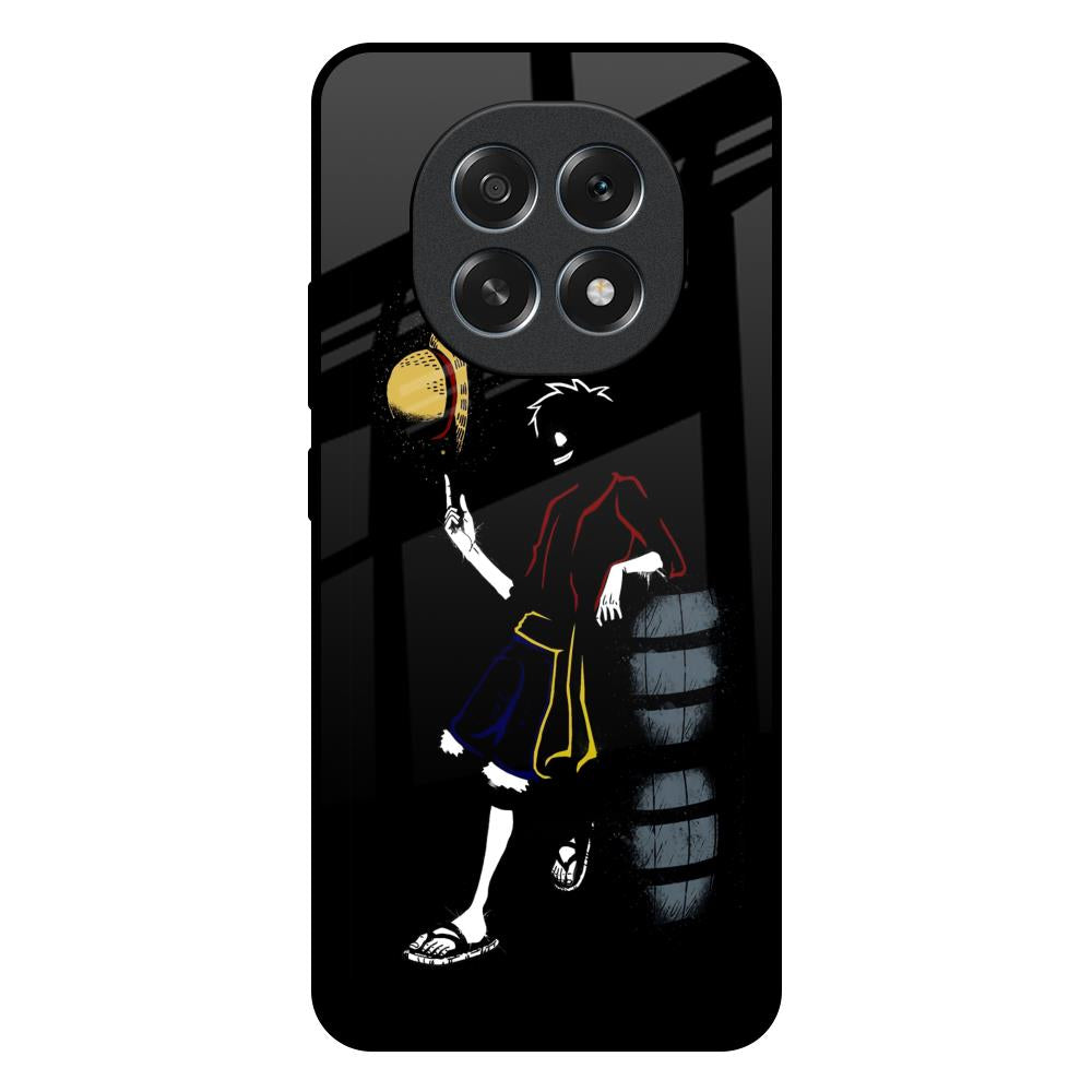 Luffy Line Art Oppo F29 Pro 5G Glass Back Cover Online