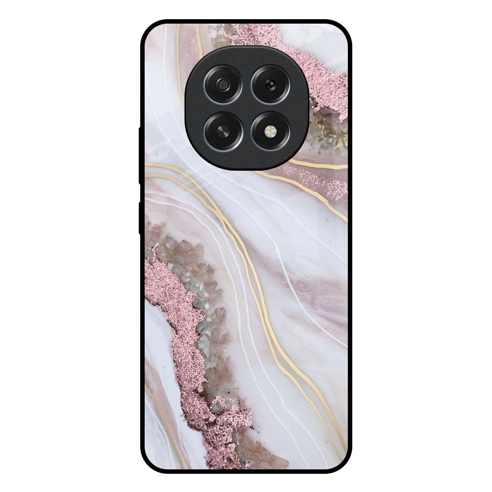Pink & Gold Gllitter Marble Oppo F29 Pro 5G Glass Back Cover Online