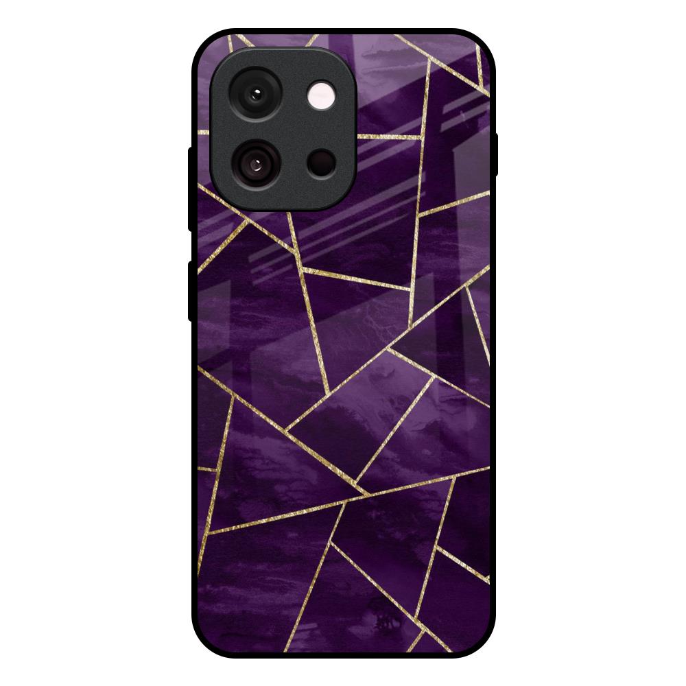 Geometric Purple OnePlus 13T 5G Glass Back Cover Online