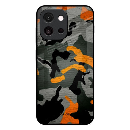 Camouflage Orange OnePlus 13T 5G Glass Back Cover Online