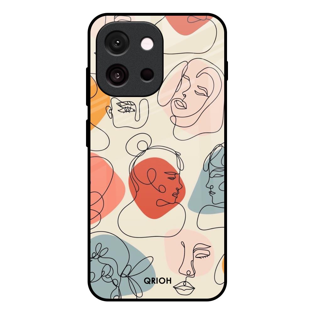 Abstract Faces OnePlus 13T 5G Glass Back Cover Online