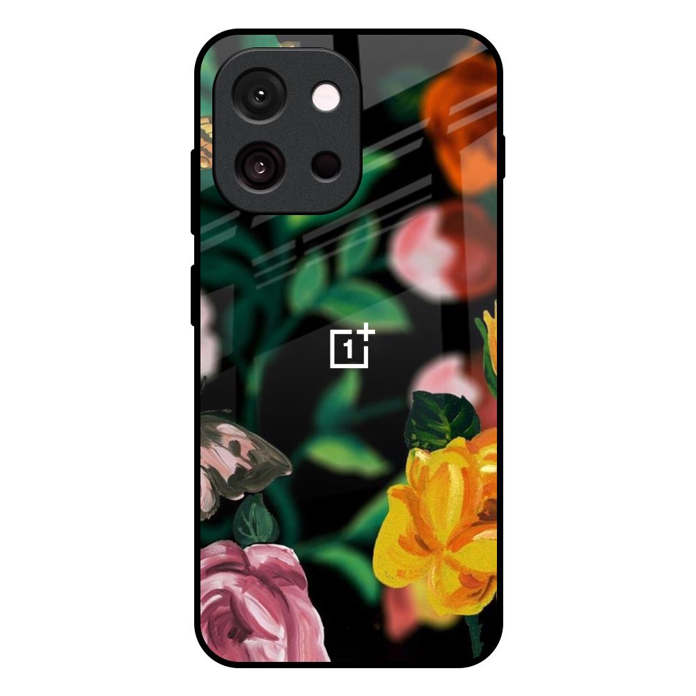 Flowers & Butterfly OnePlus 13T 5G Glass Back Cover Online