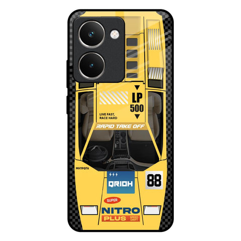 Yellow Racing Car Realme P3 Ultra 5G Glass Back Cover Online