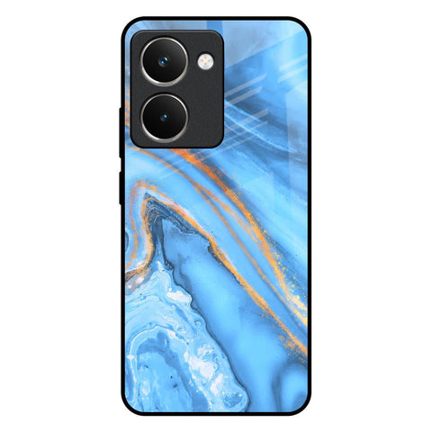 Vibrant Blue Marble Realme P3 Ultra 5G Glass Back Cover Online