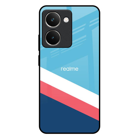 Pink & White Stripes Realme P3 Ultra 5G Glass Back Cover Online
