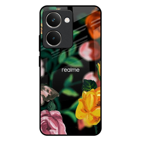 Flowers & Butterfly Realme P3 Ultra 5G Glass Back Cover Online