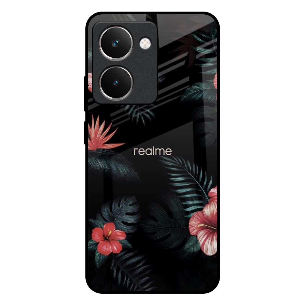 Tropical Art Flower Realme P3 Ultra 5G Glass Back Cover Online