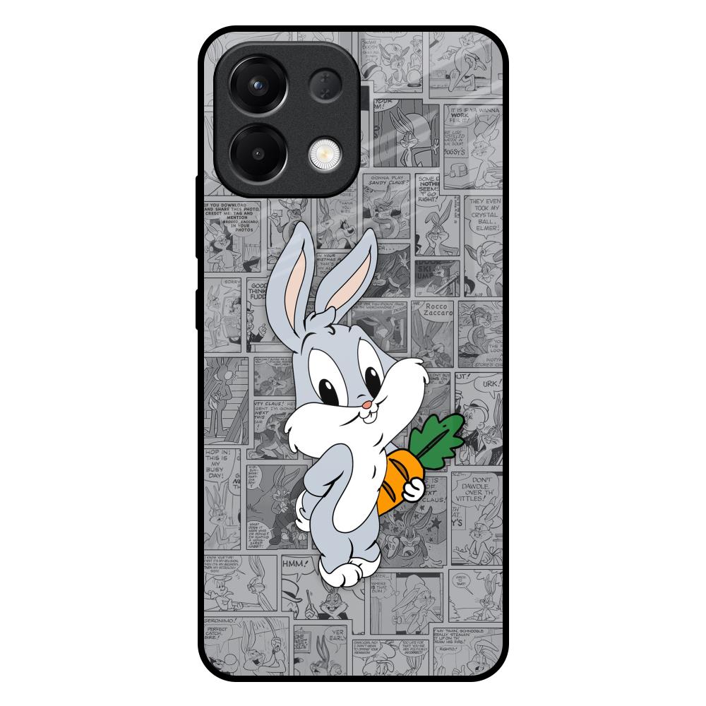 Cute Baby Bunny Oppo K13 5G Glass Back Cover Online