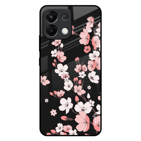 Black Cherry Blossom Oppo K13 5G Glass Back Cover Online