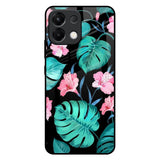 Tropical Leaves & Pink Flowers Oppo K13 5G Glass Back Cover Online
