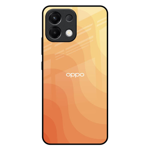 Orange Curve Pattern Oppo K13 5G Glass Back Cover Online