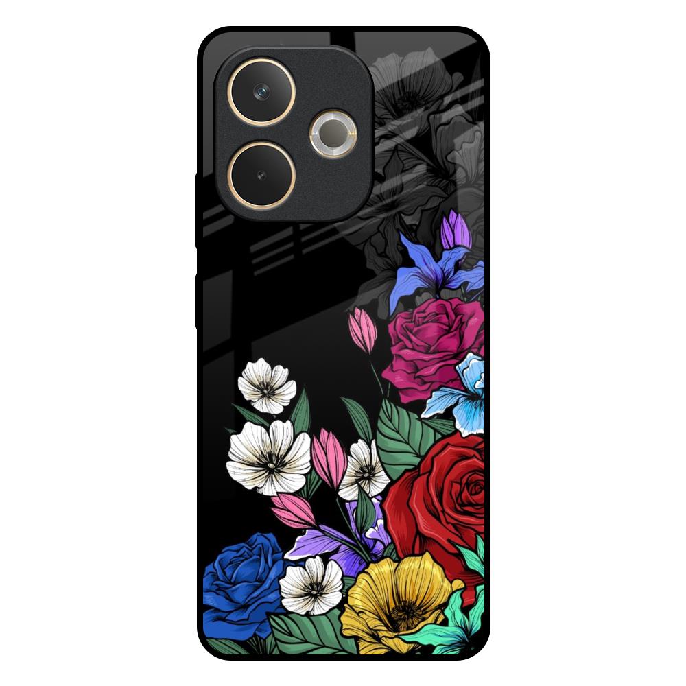 Rose Flower Bunch Art Oppo A5 Pro 5G Glass Back Cover Online