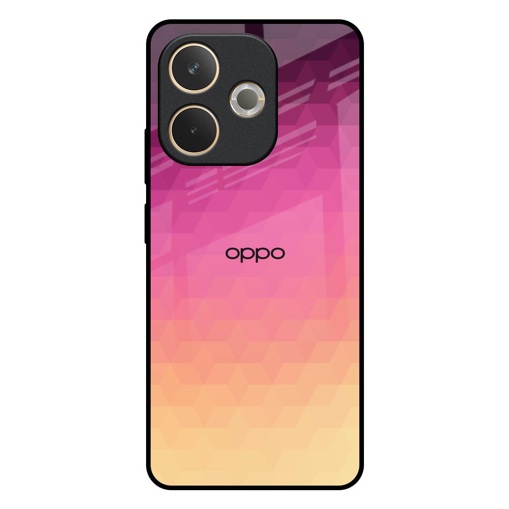 Geometric Pink Diamond Oppo A5 Pro 5G Glass Back Cover Online