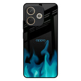 Teal Flames Oppo A5 Pro 5G Glass Back Cover Online