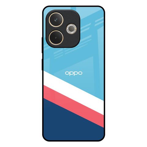 Pink & White Stripes Oppo A5 Pro 5G Glass Back Cover Online