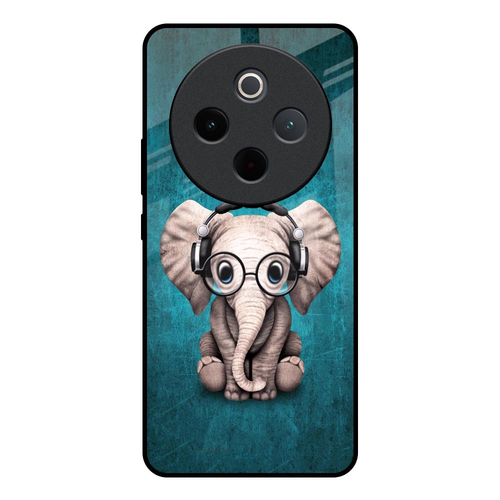 Adorable Baby Elephant Vivo T4 5G Glass Back Cover Online