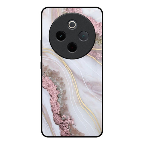 Pink & Gold Gllitter Marble Vivo T4 5G Glass Back Cover Online