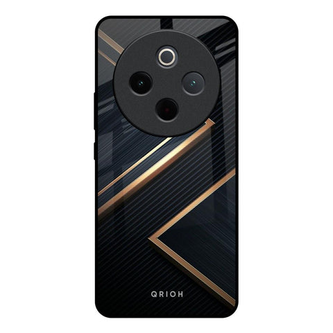 Sleek Golden & Navy Vivo T4 5G Glass Back Cover Online