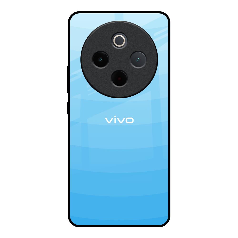 Wavy Blue Pattern Vivo T4 5G Glass Back Cover Online