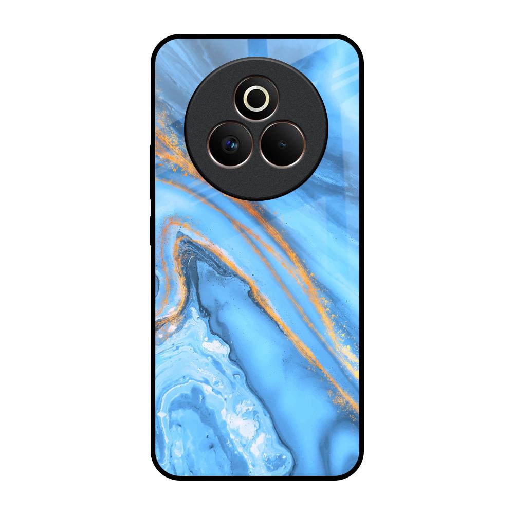 Vibrant Blue Marble Realme P3 Pro 5G Glass Back Cover Online