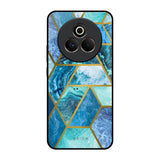 Turquoise Geometrical Marble Realme P3 Pro 5G Glass Back Cover Online