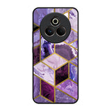 Purple Rhombus Marble Realme P3 Pro 5G Glass Back Cover Online