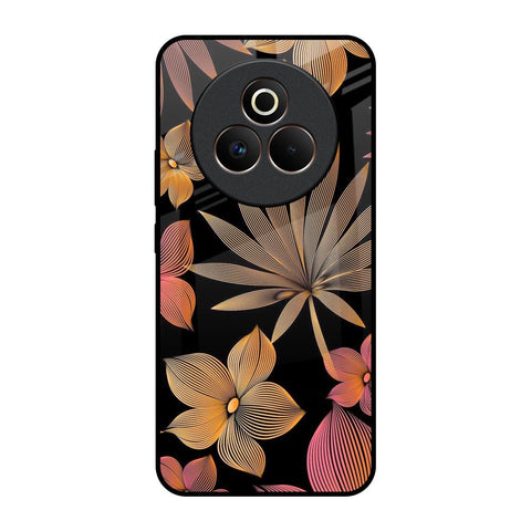 Lines Pattern Flowers Realme P3 Pro 5G Glass Back Cover Online
