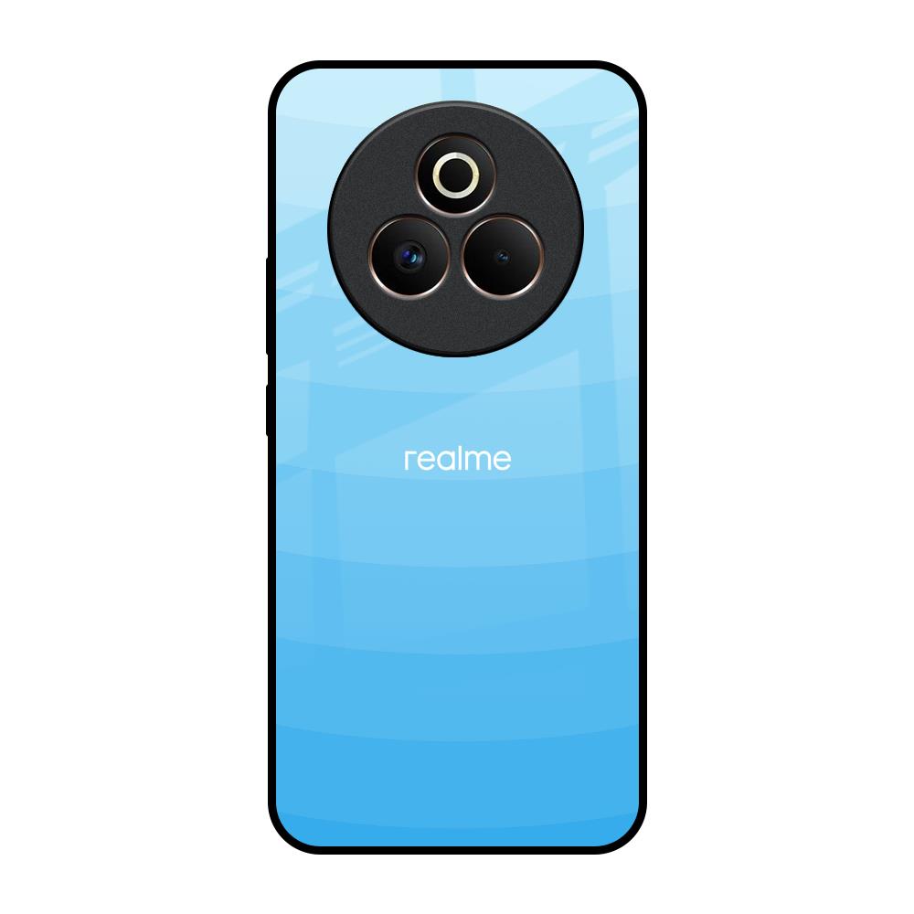 Wavy Blue Pattern Realme P3 Pro 5G Glass Back Cover Online