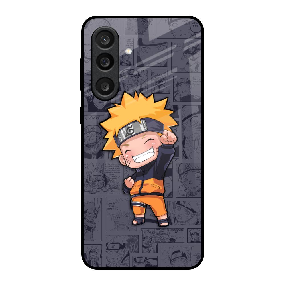 Orange Chubby Samsung Galaxy M56 5G Glass Back Cover Online