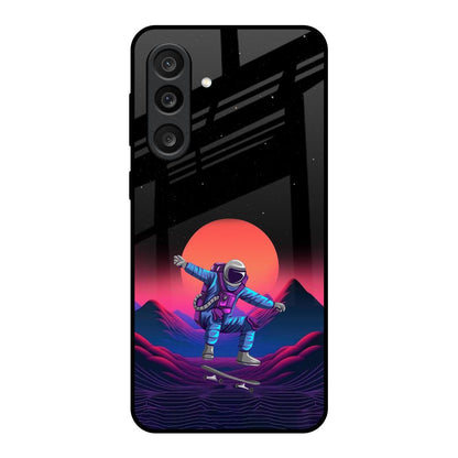 Retro Astronaut Samsung Galaxy M56 5G Glass Back Cover Online